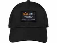 Alpha Industries Herren Crew Cap Basecap Baseballkappe, Black, Einheitsgröße
