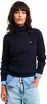 Gant Damen Stretch Cotton Cable Turtleneck Pullover (1er Pack)