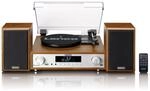 Lenco MC-160WD Stereoanlage mit Plattenspieler &ndash; DAB+/FM-Radio, Bluetooth 5.0,