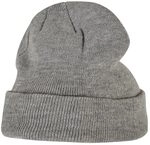Build Your Brand Heavy Knit Beanie, Heather Grey, one Size