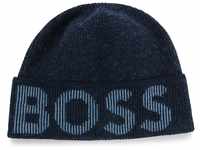 BOSS Herren Mütze Strickmütze Lamico Hat, Farbe:Blau, Artikel:-404 Dark Blue