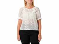 Q/S by s.Oliver Women's Bluse Kurzarm, White, 42