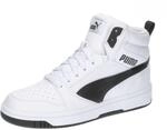 Puma Unisex Kinder Rebound V6 Mid Jr Sneaker, Puma White Puma Black, 37.5 EU