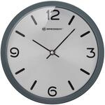 Bresser Wanduhr MyTime Silver Edition mit ger&auml;uschlosem Quarzuhrwerk und lackiertem