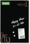 SIGEL Premium Glas-Magnettafel 60x40 cm Drinks, matt