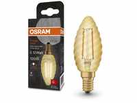 OSRAM Vintage 1906 Classic BW FIL LED-Lampe, E14, Kerze twisted, gold, 1,5W,...