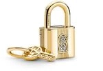 PANDORA SHINE Charm Anh&auml;nger "Vorh&auml;ngeschloss mit Schl&uuml;ssel" vergoldet,...