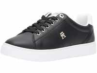 Tommy Hilfiger Damen Court-Sneaker Schuhe, Schwarz (Black), 40 EU