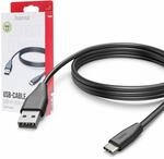 Hama USB C auf USB A Ladekabel, 3m - Schnellladung, Datenkabel, Handykabel, Typ C/A,