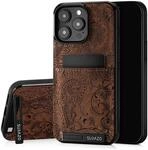SURAZO Echtleder Back Case f&uuml;r Apple iPhone 15 Pro H&uuml;lle &ndash; Sto&szlig;festes Leder