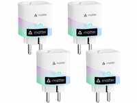 Meross Matter Smart Steckdose mit Stromverbrauch, WLAN Steckdosen mit...