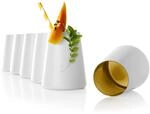 St&ouml;lzle Lausitz Becher Wei&szlig;/Gold Power 6er-Set 380 ml &ndash; Moderne Gl&auml;ser f&uuml;r