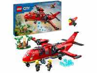 LEGO City Löschflugzeug, Feuerwehr-Set mit Flugzeug-Spielzeug für Kinder,...