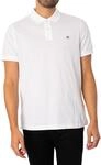 Gant Herren REG Shield SS Pique Polo Polohemd, White, XXL