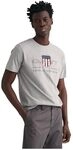 GANT Herren Reg Archive Shield T-shirt T Shirt, Grey Melange, L EU
