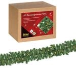 Idena 31870 - LED Tannengirlande mit 100 LEDs in Warmwei&szlig;, mit 8 Stunden Timer