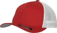 Flexfit Erwachsene M&uuml;tze Mesh Trucker 2-Tone, Red/Wht, L/XL, 6511T