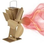 Relaxdays Ofenventilator ohne Strom, ger&auml;uscharm, f&uuml;r Kamin & Ofen, hitzebetrieben,