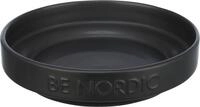 TRIXIE flacher Katzennapf Keramik BE NORDIC 300 ml schwarz - moderner Fressnapf f&uuml;r