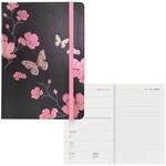 Idena 11061 - Terminkalender 2024, DIN A5, Flowers, 176 Seiten, 1 Woche auf 1 Seite,