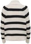 ONLY Gestreifter Basic Strickpullover Stehkragen mit Rei&szlig;verschluss Langarm Pullover
