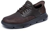 Skechers Herren Garza Gervin Slip-On, Chocolate Leather, 39.5 EU