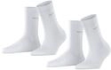 ESPRIT Damen Socken Basic Easy Multipack W So Baumwolle einfarbig 2 Paar, Wei&szlig; White