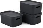 Jive 3er Set Aufbewahrungsbox mit Deckel klein 5 l, Kunststoff (PP recycelt),...