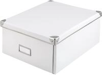 Idena 10519 - Aufbewahrungsbox aus festem Karton, Deckel mit verst&auml;rkten...
