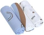 L&Auml;SSIG Baby Mulltuch Spucktuch Puckdecke 3er Set Baumwolle 80 x 80 cm/Heavenly Soft