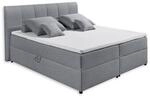 GRANADA 2 Polsterbett 180x200 mit Bettkasten, Grau - Modernes Doppelbett mit