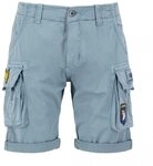 Alpha Industries Crew Short Patch Short f&uuml;r Herren Greyblue