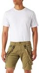 Alpha Industries Herren Utility Short F&uuml;r Cargos, Olive, 38 EU