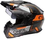 O'NEAL D-SRS Helm SQUARE Schwarz/Grau/Rot/Gr&ouml;&szlig;e L