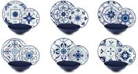 Excelsa Vietri Tellerservice 18 St&uuml;ck, Porzellan und Steineware, mehrfarbig, 6