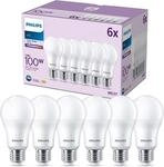 PHILIPS Classic LED E27 Lampe, 100W, matt, neutralwei&szlig;, nicht dimmbar, 6er Pack,