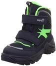 Superfit Baby Jungen SNOW MAX warm gef&uuml;tterte Gore-Tex Stiefel, BLAU/HELLGR&Uuml;N 8000