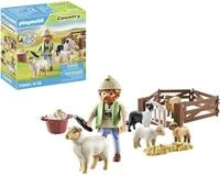 PLAYMOBIL Country 71444 Junger Sch&auml;fer mit Schafen, H&uuml;ten und Pflegen der...