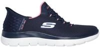 Skechers Damen Summits Diamond Dream Turnschuhe, Navy Mesh/Pink Trim, 36 EU