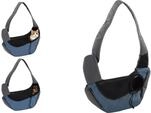 Hundetragetasche - Bauchtrage Yumpa Blau - 50 x 18 x 25 cm - atmungsaktives Polyester