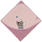 Sterntaler Kapuzenbadetuch Maus Mabel, Alter: ab 0 Monate, 80 x 80 cm, Rosa