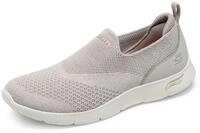 Skechers 104164 TPE Sneaker, Taupe Heathered Knit/Peach Trim, 35 EU