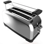 Cecotec Vertikaler Toaster Toastin' time 1500 Inox, 1500W, Doppelter langer und