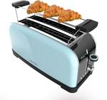 Cecotec Vertikaler Toaster mit 2 langen Schlitzen Toastin' Time 1500 Blau. 1500 W, 4