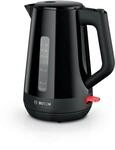 BOSCH Wasserkocher TWK1M123, Schwarz, 2400 W, 1,7 l, Kunststoff