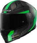 LS2, Integraler Motorradhelm VECTOR II CARBON GRID Matt Fluo Green, XXS