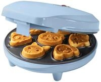Bestron Waffeleisen f&uuml;r Mini-Cookies, Mini-Cookie-Maker in Tiermotiven, Waffeleisen