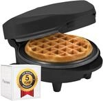 Bestron Mini-Waffeleisen f&uuml;r klassische Waffeln, kleiner Waffelmaker mit