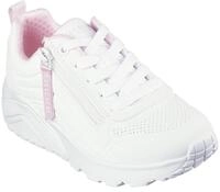 Skechers Street Girls Sneaker, White Synthetic/Trim, 27 EU