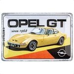 Nostalgic-Art Retro Blechschild, 20 x 30 cm, Opel &ndash; GT since 1968 &ndash; Geschenk-Idee